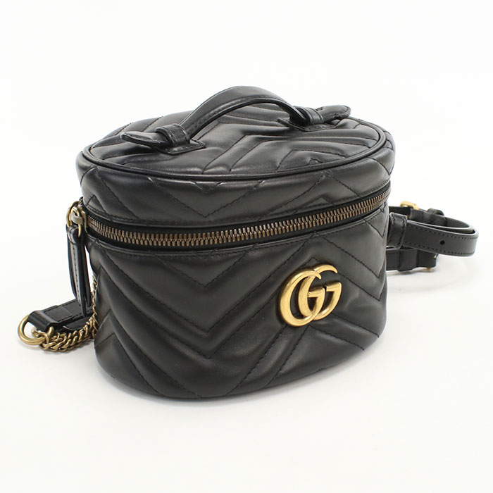 Rakuten - 【中古良品】GUCCI グッチ リュック 598594 DTDCT 1000 バニティ型 GGマーモント レディース ブラック