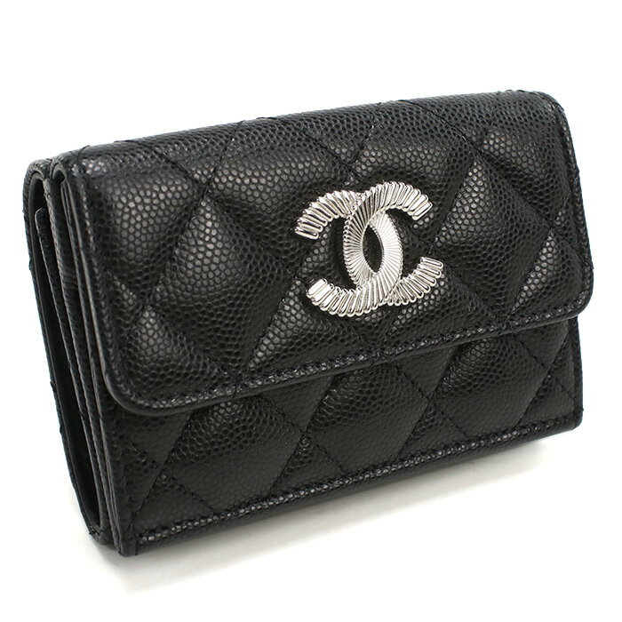 Rakuten - CHANEL シャネル 三つ折り財布 小銭入付き ナノウォレット AP4328 レディース ブラック