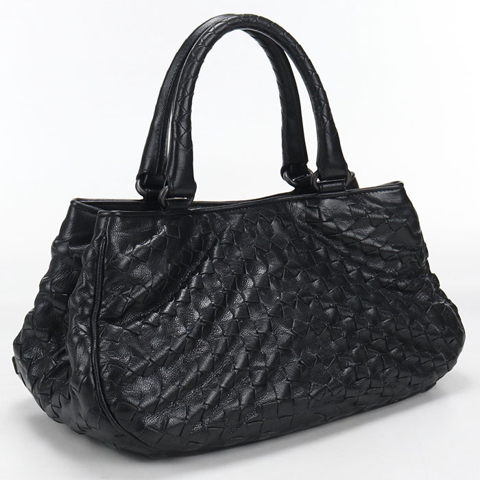 BOTTEGA VENETA - 【中古良品】BOTTEGA VENETA ボッテガ・ヴェネタ ハンドバッグ 199875 イントレチャート レディース ブラック
