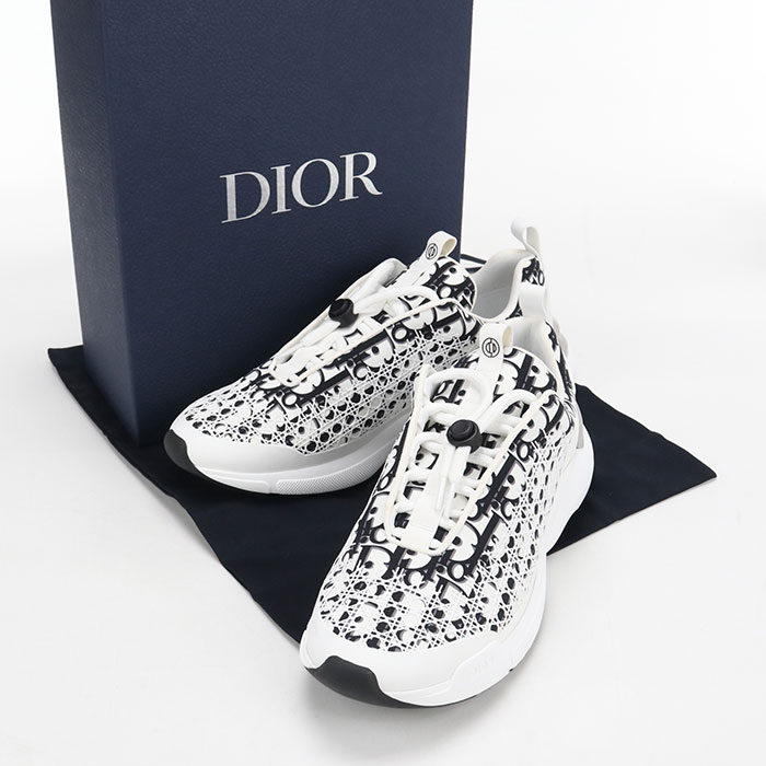 【中古・未使用】DIOR ディオール スニーカー 3SN248YJT06944 ローカット テクニカルファブリック メンズ ホワイト #44