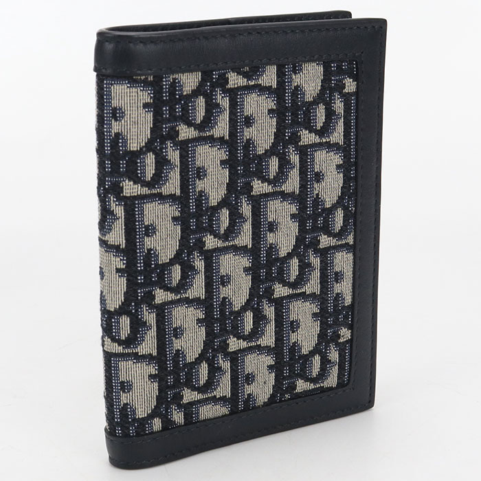 乐天商城 - 【中古良品】DIOR ディオール カードケース パスポートカバー ディオールオブリーク ユニセックス ネイビー