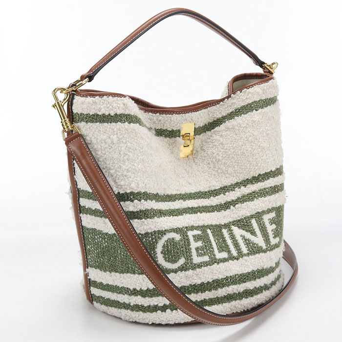 CELINE - 【中古良品】CELINE セリーヌ ハンドバッグ 2WAYバケットバッグ バケット16 レディース ホワイト