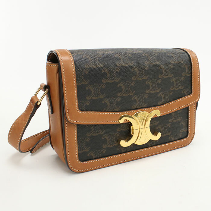 Rakuten - 【4日20時〜限定クーポン】【中古良品】CELINE セリーヌ 斜め掛け ショルダーバッグ 188882BZ4.04LU トリオンフキャンバス レディース ブラウン