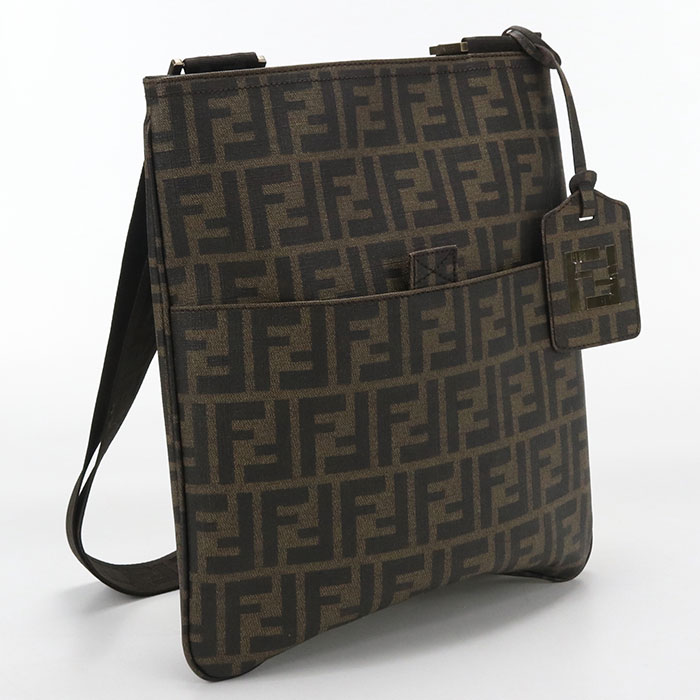 【中古良品】FENDI フェンディ ショルダーバッグ 7VA207 00UZD F0FA7 ショルダーバッグ ズッカ レディース ブラウン