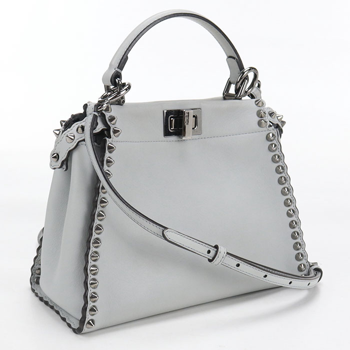 FENDI - 【中古良品】FENDI フェンディ ハンドバッグ 8BN244 2WAY ピーカブー レディース グレー