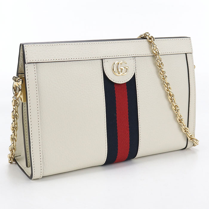 GUCCI - 【中古良品】GUCCI グッチ ショルダーバッグ 719883 チェーンバッグ オフィディア レディース ホワイト