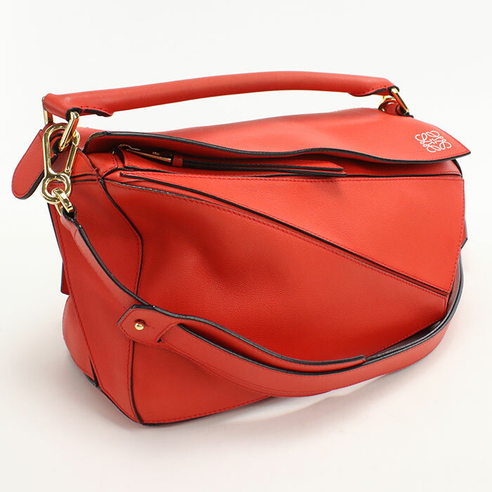 乐天商城 - 【中古良品】LOEWE ロエベ ハンドバッグ バッグ ミディアム 2WAY パズル レディース レッド