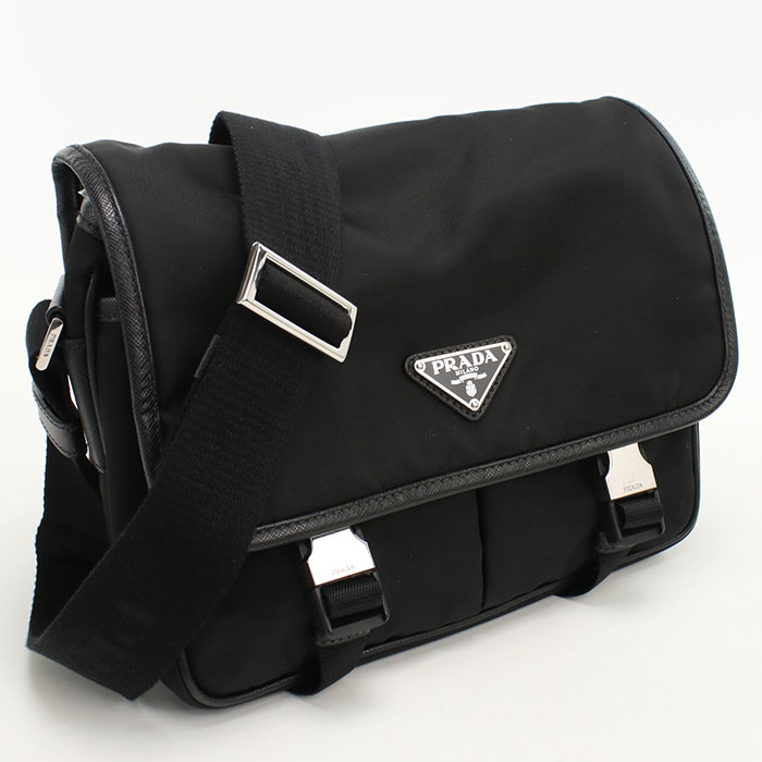 PRADA - 【中古良品】PRADA プラダ 斜め掛け ショルダーバッグ メンズ ブラック