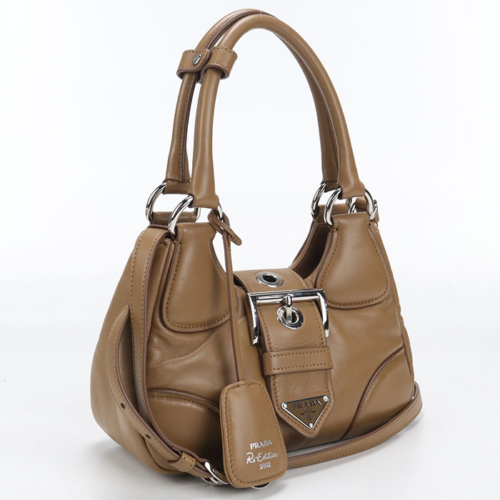 Rakuten - 【4日20時〜限定クーポン】【中古良品】PRADA プラダ ハンドバッグ 1BA381 2WAY ムーン レディース ブラウン