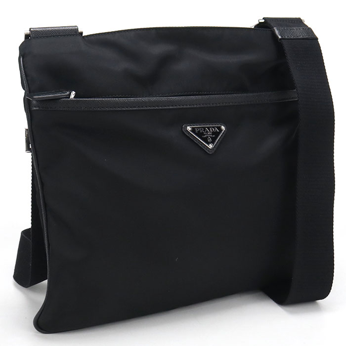 PRADA - 【中古良品】PRADA プラダ 斜め掛け ショルダーバッグ 2VH053 メンズ ブラック