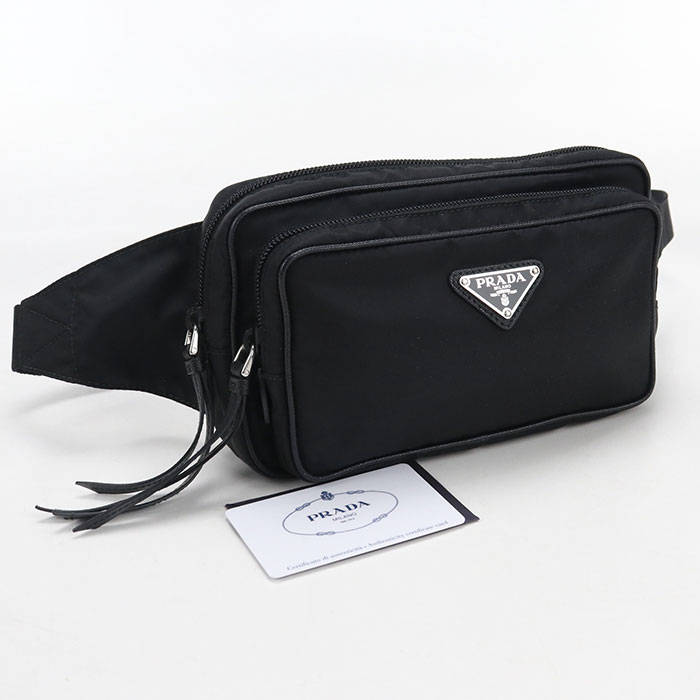 PRADA - 【中古良品】PRADA プラダ ボディバッグ ベルトバッグ Re-Nylon レディース ブラック