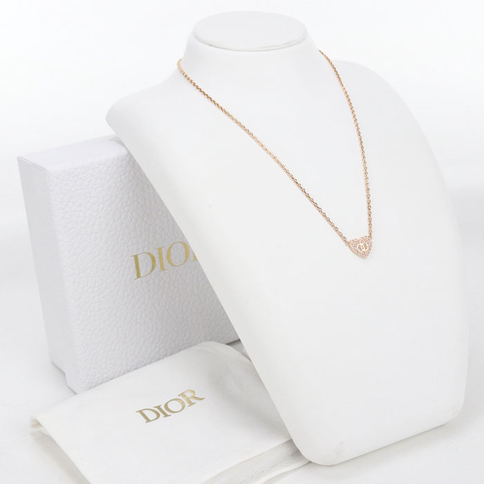 乐天商城 - 【中古・未使用】DIOR ディオール ネックレス ハート レディース ピンク