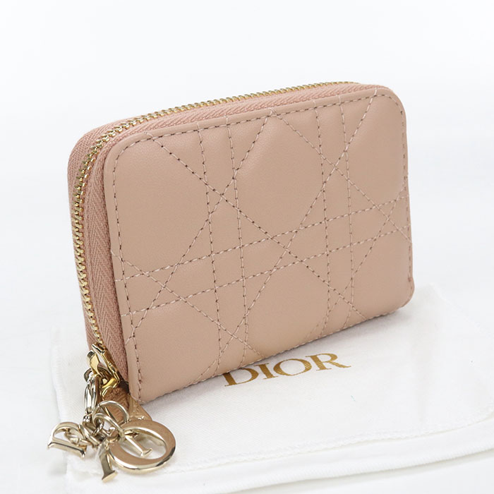 【中古・未使用】DIOR ディオール 小銭入れ コインケース レディディオール レディース ピンク