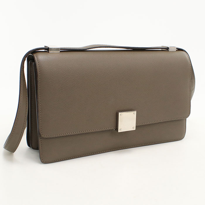乐天商城 - 【中古良品】CELINE セリーヌ 斜め掛け ショルダーバッグ レディース グレー