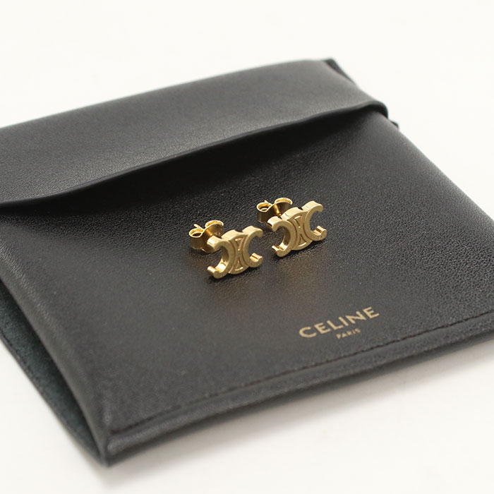 乐天商城 - 【中古・未使用】CELINE セリーヌ ピアス 461CY6BRA.35OR スタッズ トリオンフ レディース ゴールド