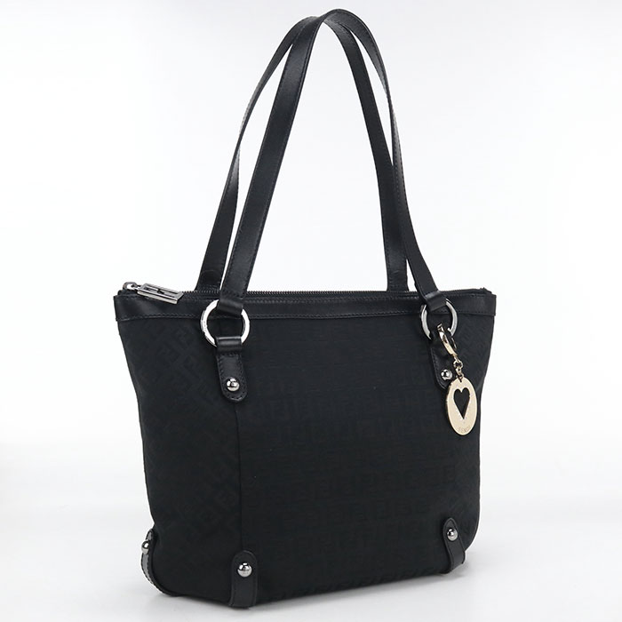 乐天商城 - 【中古良品】FENDI フェンディ トートバッグ 8BH196 ズッキーノ レディース ブラック