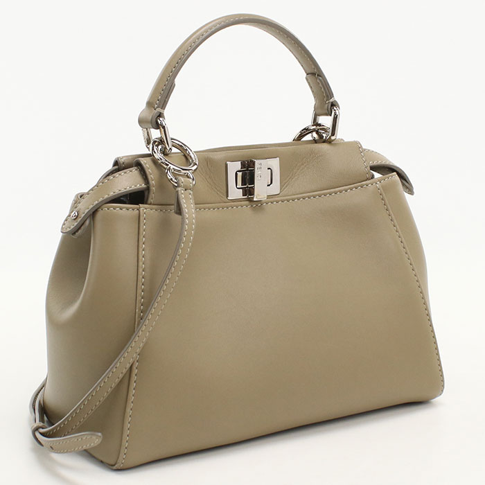 Rakuten - 【4日20時〜限定クーポン】【中古良品】FENDI フェンディ ハンドバッグ 8BN244 2WAY ピーカブー レディース ベージュ