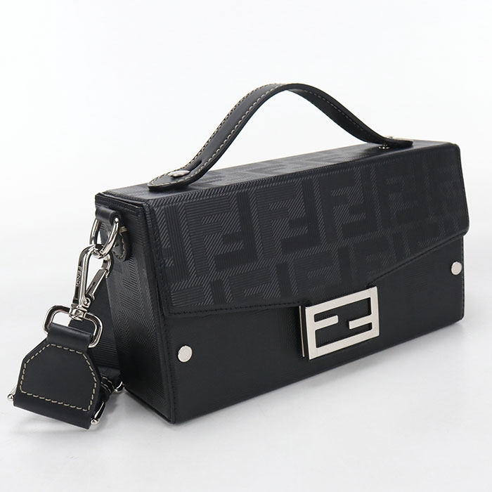 乐天商城 - 【中古・未使用】FENDI フェンディ ハンドバッグ 7VA565 ソフトトランク バゲット メンズ ブラック