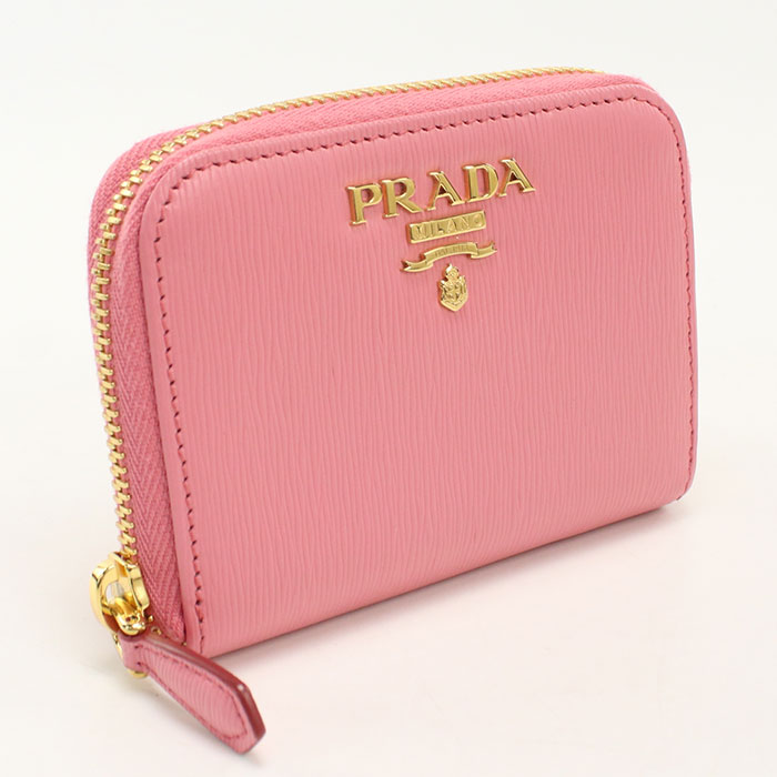 Rakuten - 【中古良品】PRADA プラダ 小銭入れ 1MM268 コインケース サフィアーノレザー レディース ピンク