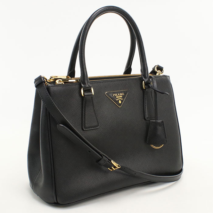 Rakuten - 【中古良品】PRADA プラダ トートバッグ 1BA863 ミディアムバッグ ガレリア レディース ブラック