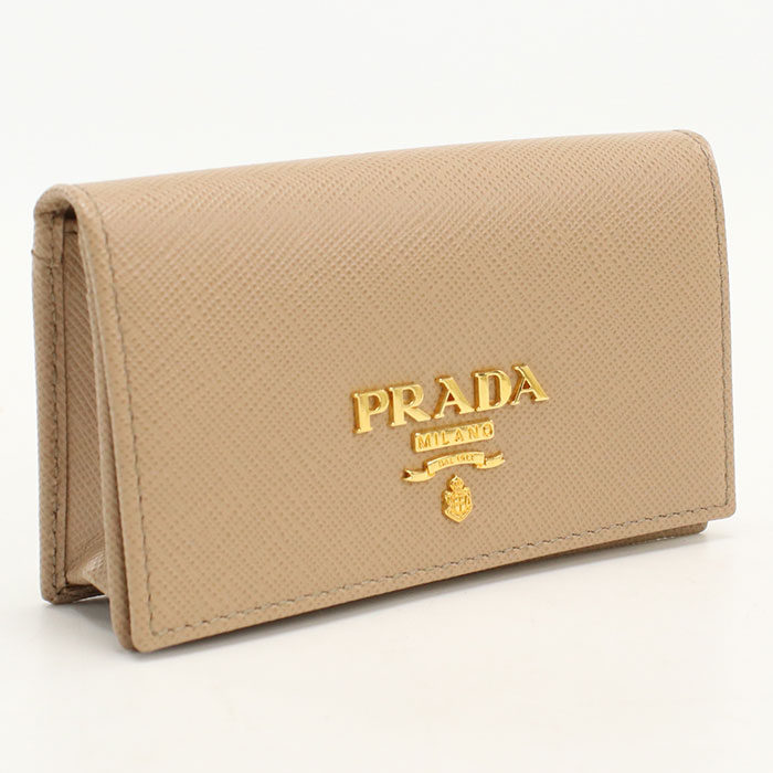 乐天商城 - 【中古良品】PRADA プラダ 名刺入れ 1MC122 レディース ベージュ