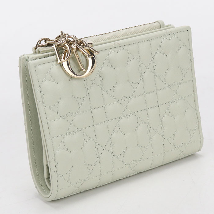 Rakuten - 【4日20時〜限定クーポン】【中古良品】DIOR ディオール 二つ折り財布 Dahlia レディディオール レディース グリーン