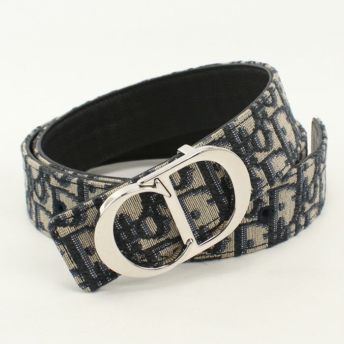 乐天商城 - 【中古良品】DIOR ディオール ベルト CD Icon メンズ ネイビー #85