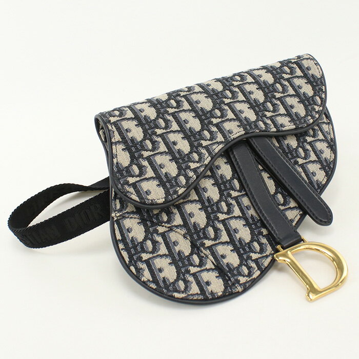 乐天商城 - 【中古良品】DIOR ディオール ボディバッグ ベルトバッグ サドル レディース ネイビー