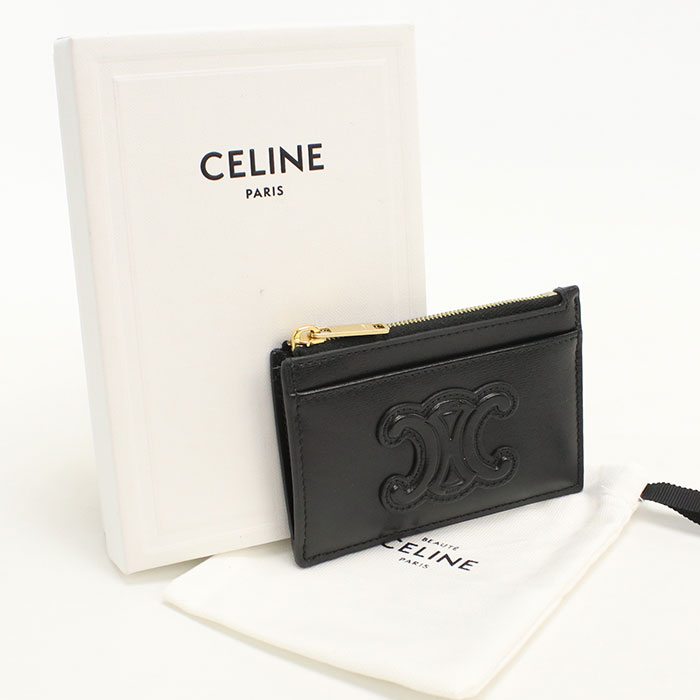 Rakuten - 【中古良品】CELINE セリーヌ コインケース トリオンフ レディース ブラック