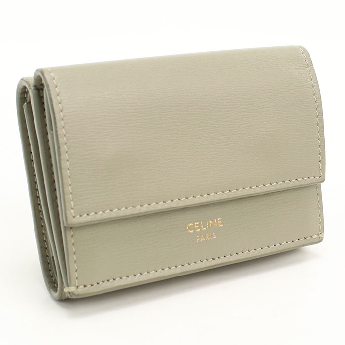 Rakuten - 【4日20時〜限定クーポン】【中古良品】CELINE セリーヌ 三つ折り財布 トリフォールドウォレット レディース グレー