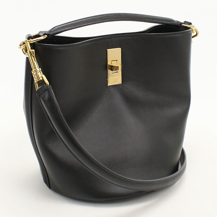 乐天商城 - 【中古良品】CELINE セリーヌ ハンドバッグ 197573CR4.38NO ティーン バケット 2WAY 16 セーズ レディース ブラック