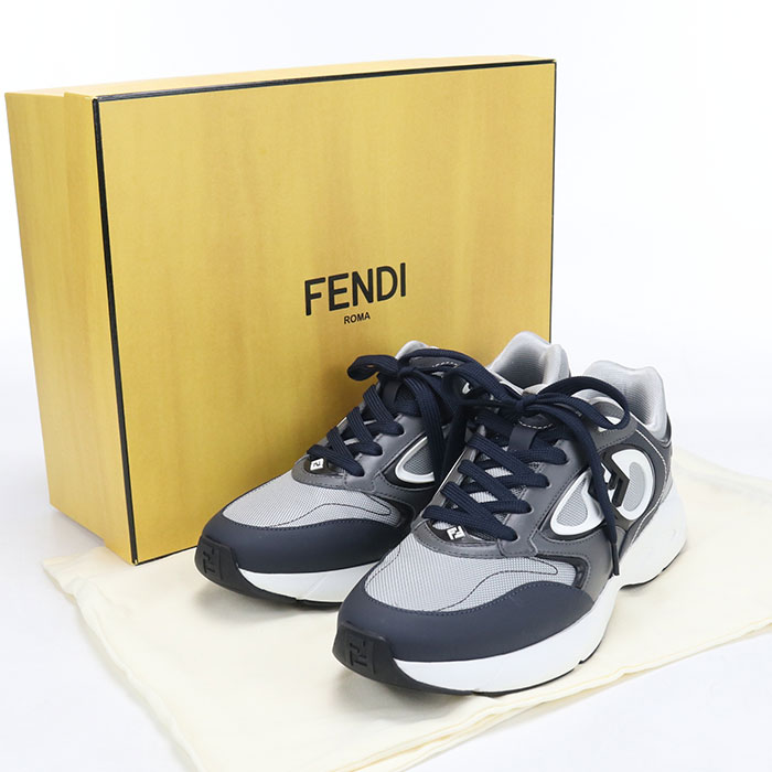 Rakuten - 【中古良品】FENDI フェンディ スニーカー メンズ グレー #8.5