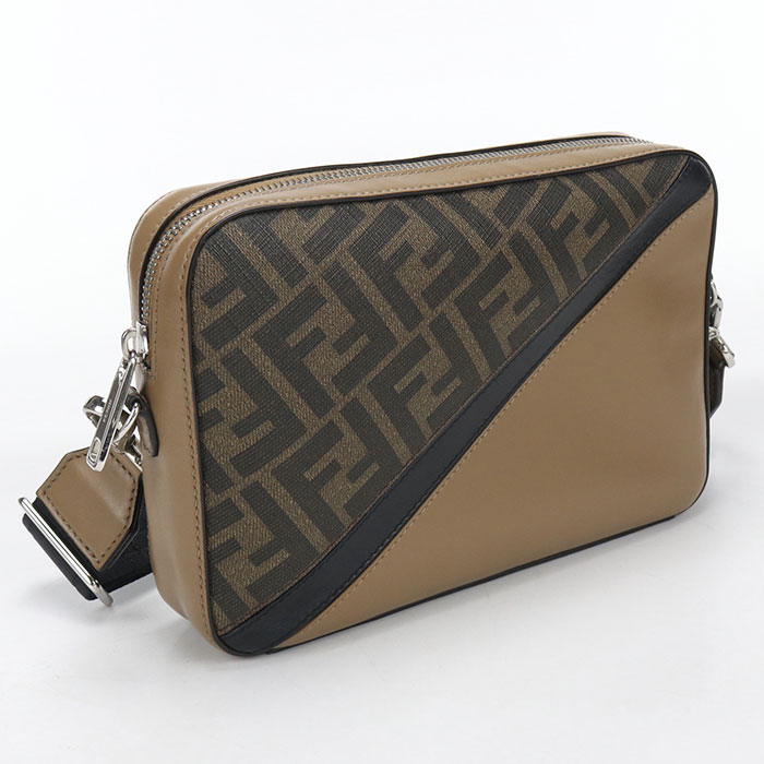 Rakuten - 【4日20時〜限定クーポン】【中古良品】FENDI フェンディ ショルダーバッグ 7M0286 カメラケース ダイアゴナル メンズ ブラウン