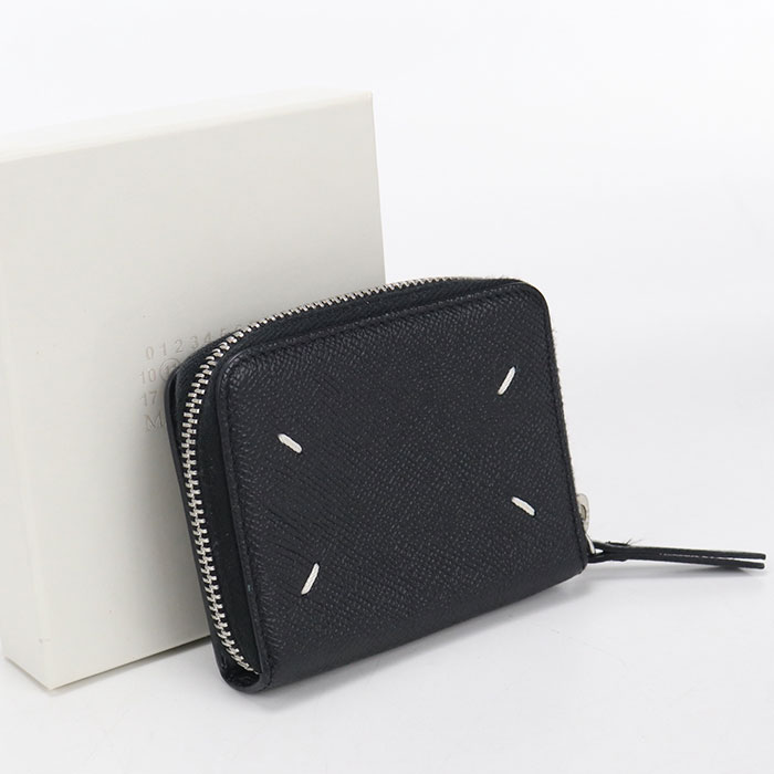 Rakuten - 【4日20時〜限定クーポン】【中古良品】Maison Margiela メゾンマルジェラ 小銭入れ SA3UI0006P4745T8013 コインケース 4ステッチ レディース ブラック