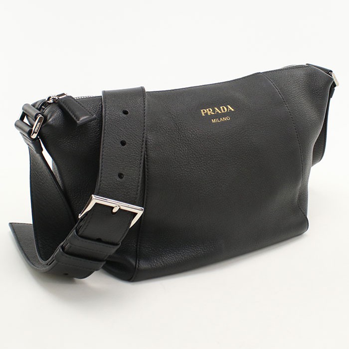 Rakuten - 【中古良品】PRADA プラダ 斜め掛け ショルダーバッグ 2VH178 2CYS F0002 メンズ ブラック