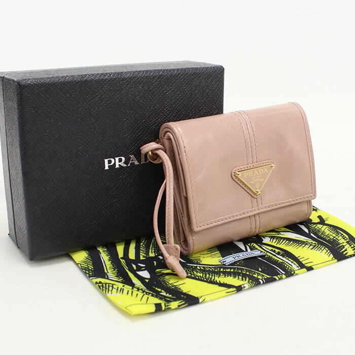 樂天商城 - 【中古・未使用】PRADA プラダ 三つ折り財布 レディース ピンク