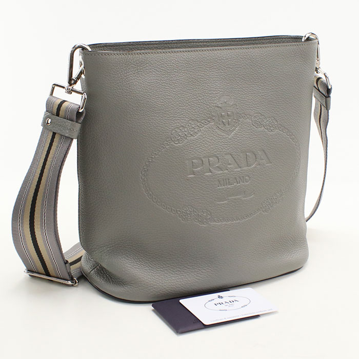 乐天商城 - 【中古良品】PRADA プラダ ショルダーバッグ 1BE057 レディース グレー