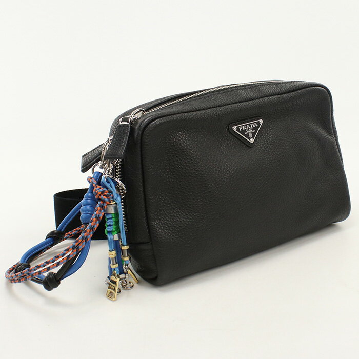 Rakuten - 【4日20時〜限定クーポン】【中古良品】PRADA プラダ ショルダーバッグ 2VH181 2BBE F0002 ヴィッテロダイノレザー メンズ ブラック
