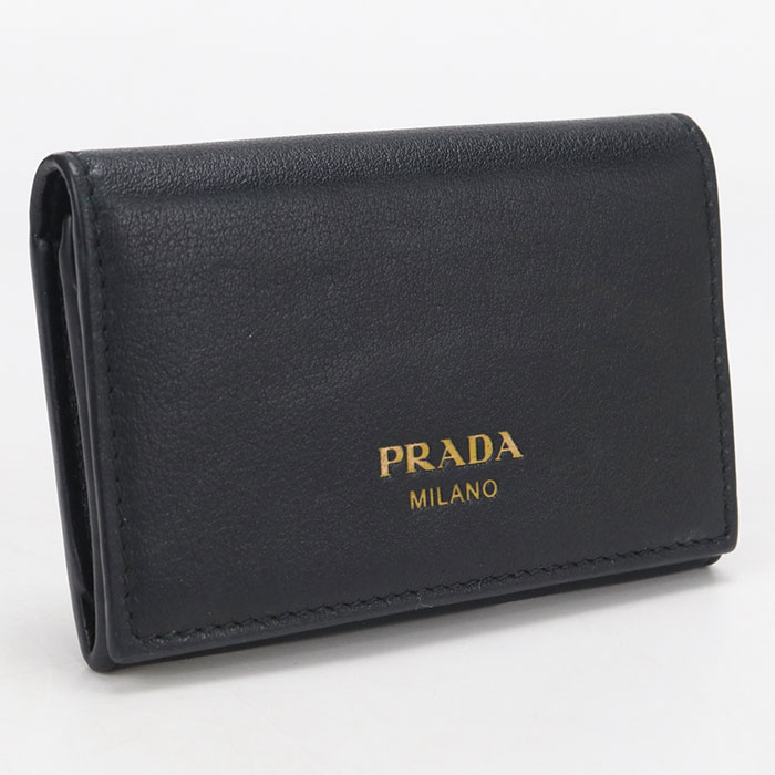 乐天商城 - 【中古良品】PRADA プラダ 名刺入れ 1MC110 レザーカードケース レディース ブラック