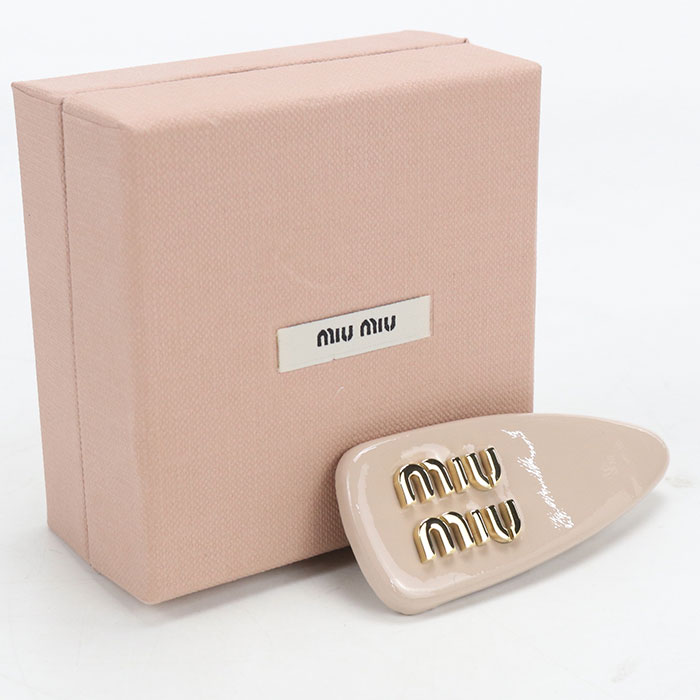 miu miu ヘアピンセット 保存袋・箱付き 黒 MIU MIU (ミュウミュウ