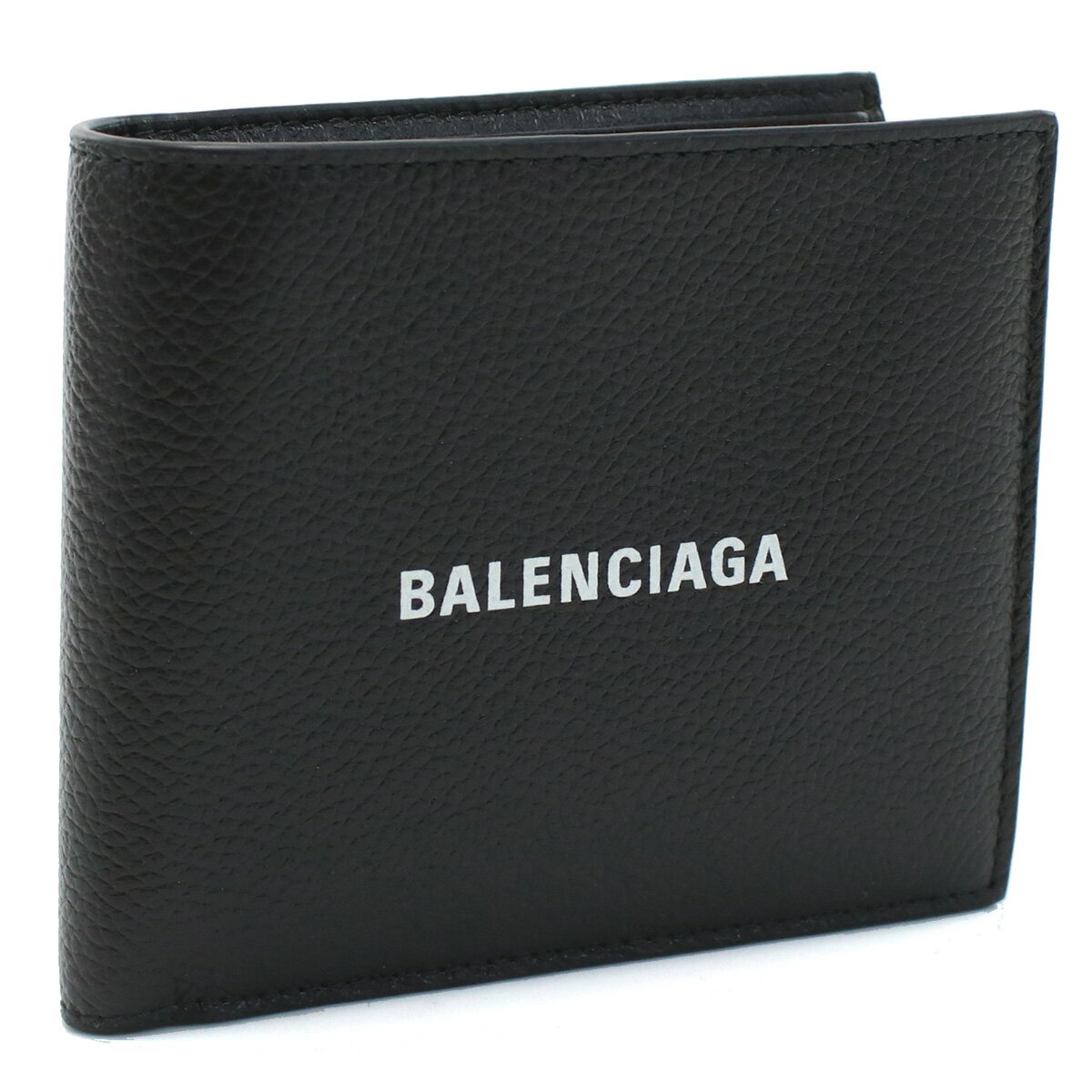 バレンシアガ 財布（メンズ） バレンシアガ BALENCIAGA 二折財布小銭入付き　ブランド 594315　1IZI3　1090 ブラック　wallet-01　mini-01 父の日