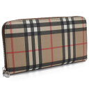 バーバリー BURBERRY ラウンドファスナー 長財布 8015343 A1212 MALT BROWN マルチカラー ブラウン系 レディース ブランド財布