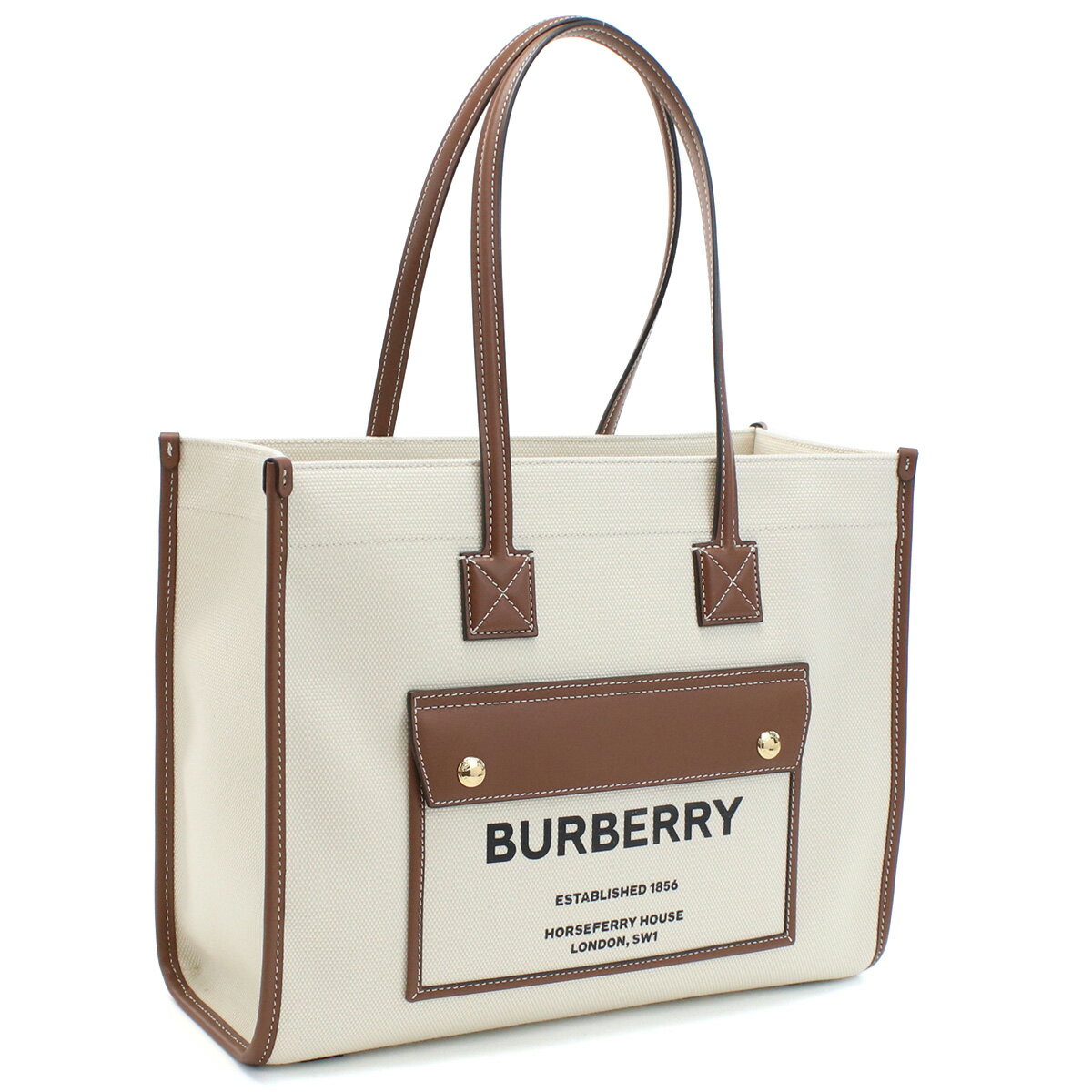 バーバリー BURBERRY トートバッグ ブランド 通勤 通学 8044138 A1395 NATURAL-TAN ホワイト系 ブラウン系 bag-01 SS2406