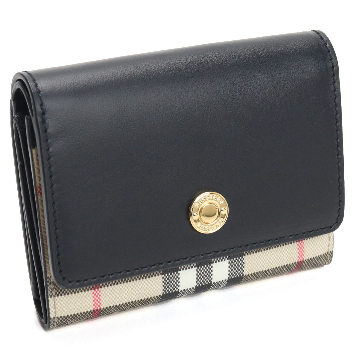 22SS新作 バーバリー BURBERRY 3つ折り財布 ブランド 財布 レディース 8049257　A1189 BLACK ブラック gsw-2 mini-01