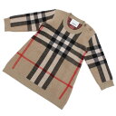 バーバリー BURBERRY ベビー−セーター，ニット ワンピース カシミア 8057797　A7028 ARCHIVE BEIGE IP CHK マルチカラー　kb-01 冬セール