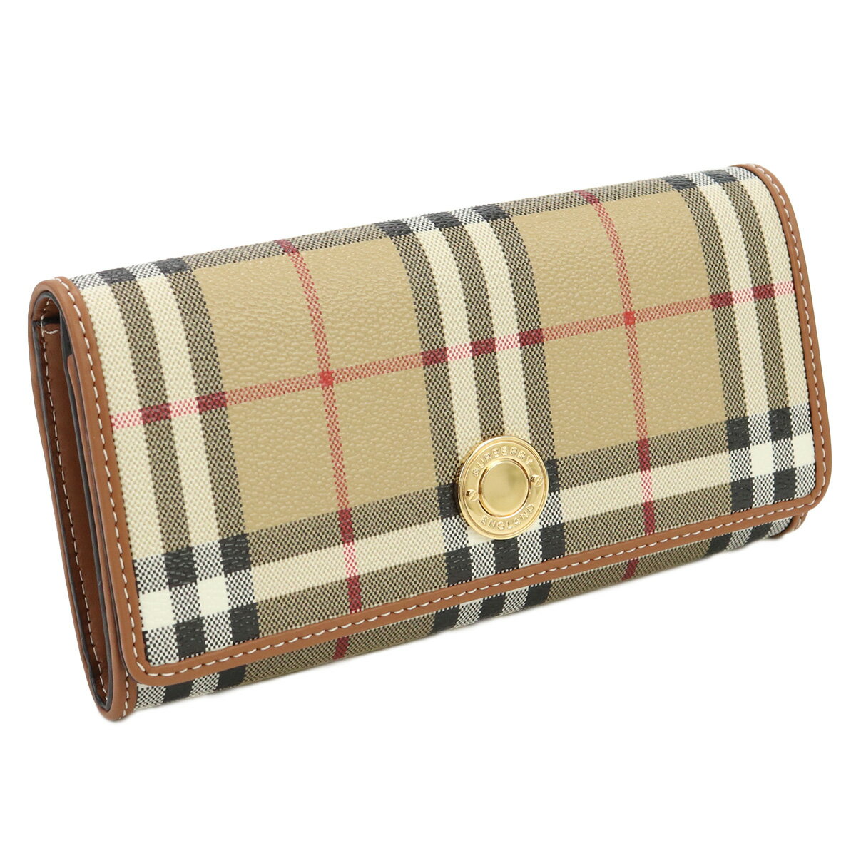 バーバリー BURBERRY 長財布ニ折小銭入付き ブランド チェック 8070414　A7026 ARCHIVE BEIGE ベージュ wallet-01 new-02