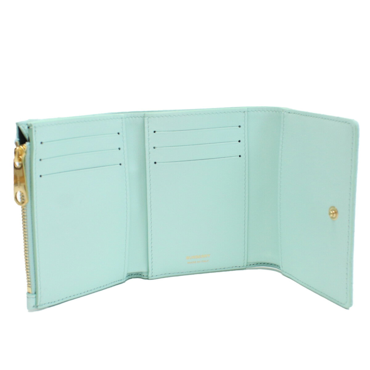 バーバリー BURBERRY 三折財布 ブランド TBロゴ 8072780 B6527 COOL MINT