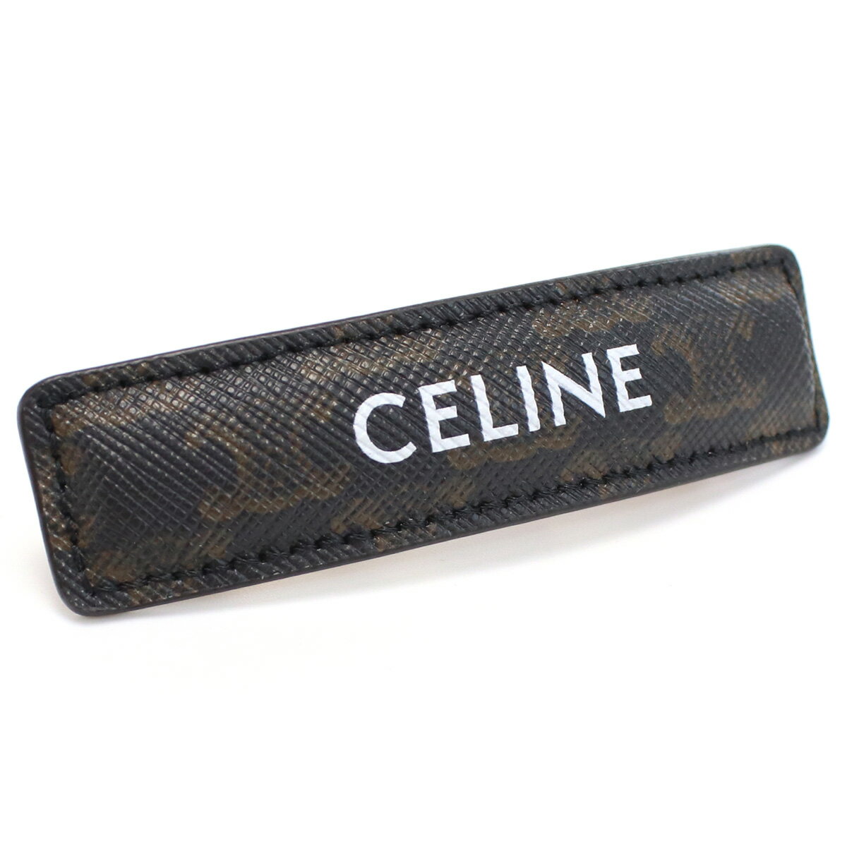 セリーヌ バレッタ セリーヌ CELINE バレッタ ブランド ロゴプリント ヘアクリップ 46Z96 2TSC 04GT GOLD-TAN ブラウン系 gsw-5