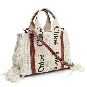 クロエ CHLOE ブランド トートバッグ レディース CHC22SS397G43　27S WOODY スモール SEPIA BROWN ホワイト系 ブラウン系 bag-01