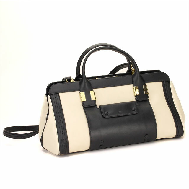 【訳あり】クロエ (CHLOE) ALICE ハンドバッグ3S0161-703-00XHUSKY WHITE ホワイト系/ブラック 【送料無料】【レディース】